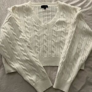 Ambiance Apparel Ribbed V-Neck Sweater